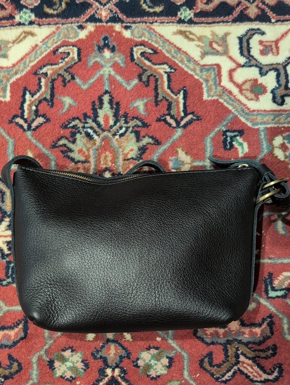 Small Slouchy Bag By Portland Leather Goods In Pebbled Black Leather - Picture 6 of 14